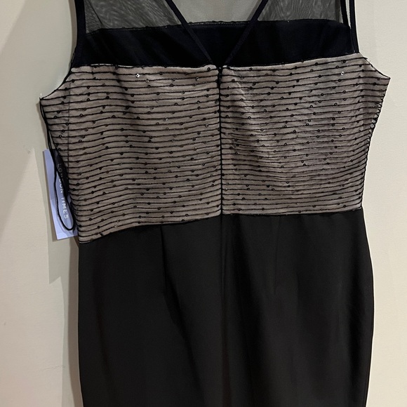 London Times Black Nude Size 14 Dress New with tags - Picture 2 of 7